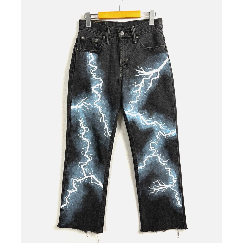 Levi's Black and Blue Lightning Ankle Jeans